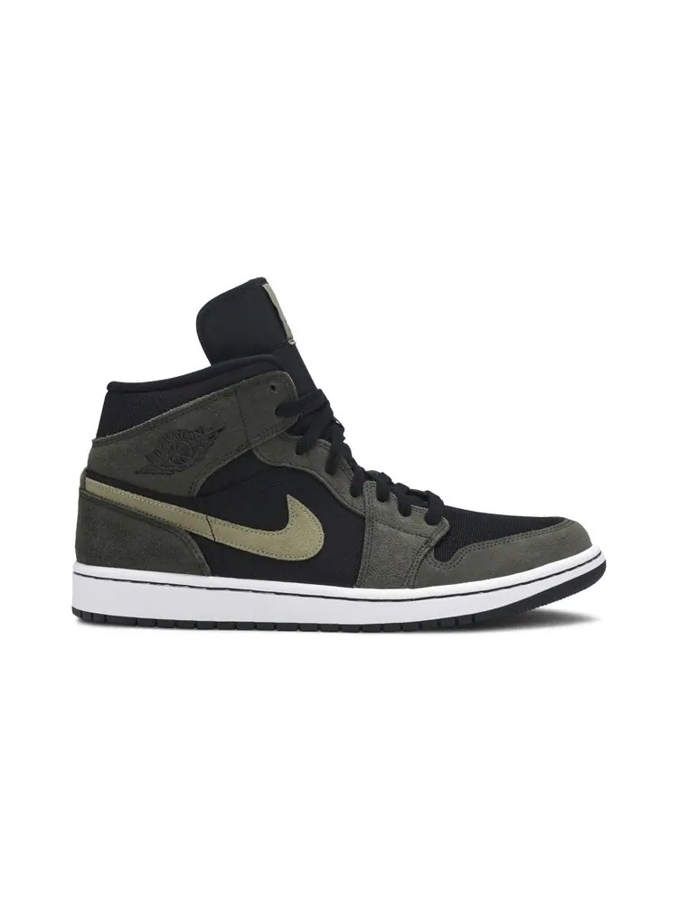 Кроссовки Air Jordan Wmns Air Jordan 1 Mid 'Olive' — изображение 1 из 4, зеленый