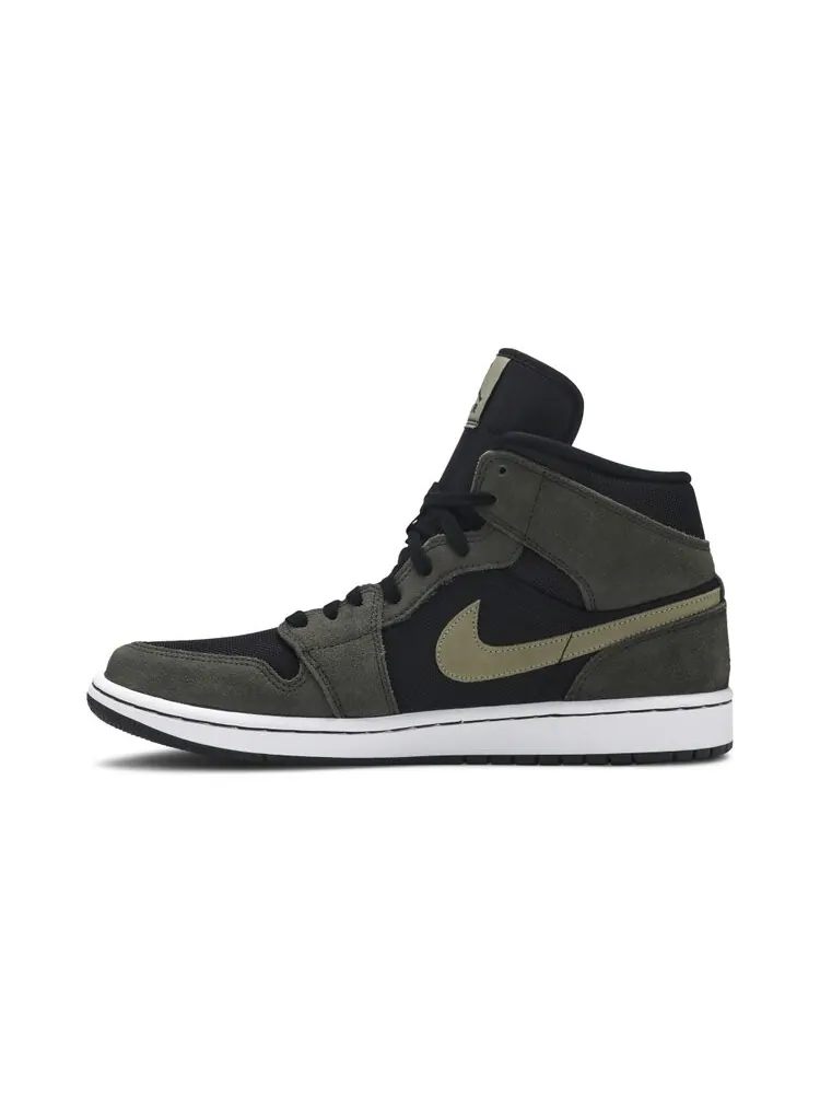 Кроссовки Air Jordan Wmns Air Jordan 1 Mid 'Olive' — изображение 3 из 4, зеленый