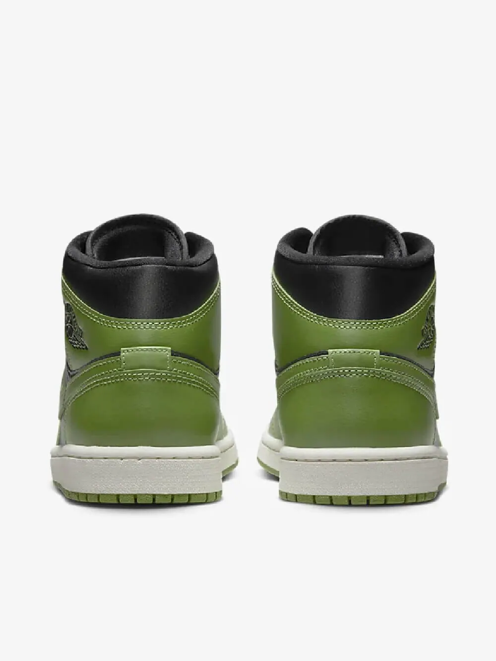 Кроссовки Nike Air Jordan 1 Mid — изображение 4 из 7, зеленый/черный/бежевый