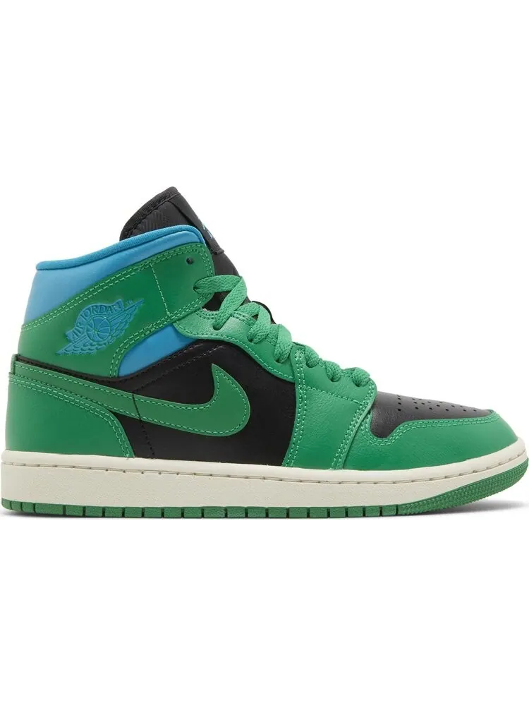 Кроссовки Wmns Air Jordan 1 Mid 'Lucky Green Aquatone' — изображение 1 из 4, зеленый