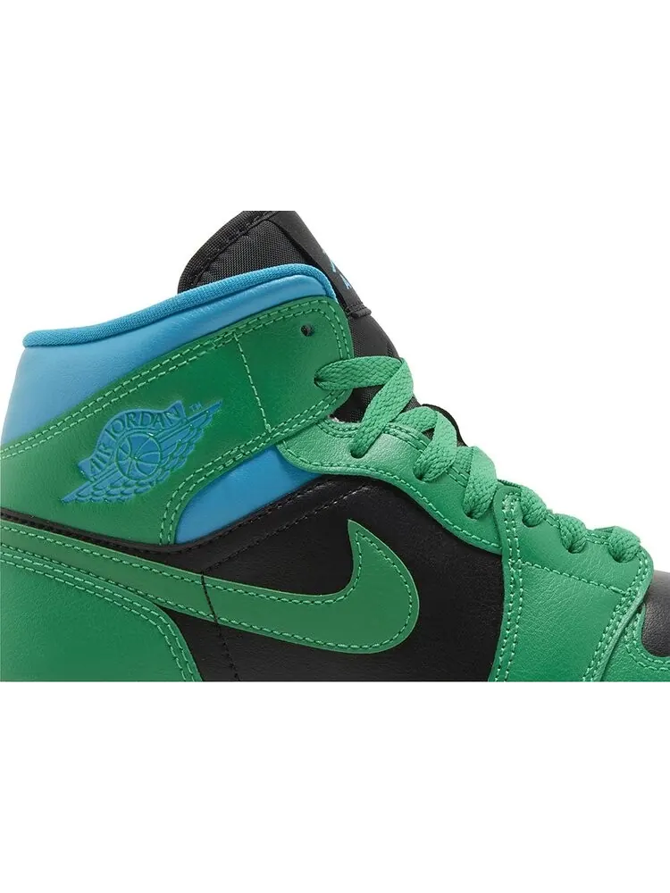 Кроссовки Wmns Air Jordan 1 Mid 'Lucky Green Aquatone' — изображение 2 из 4, зеленый