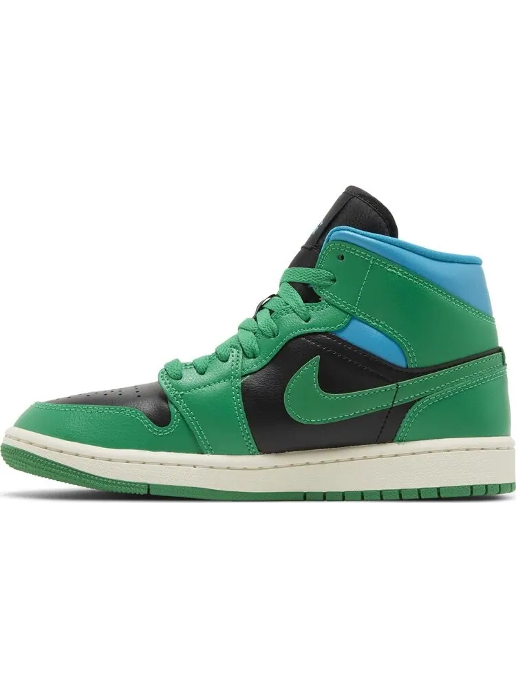 Кроссовки Wmns Air Jordan 1 Mid 'Lucky Green Aquatone' — изображение 3 из 4, зеленый