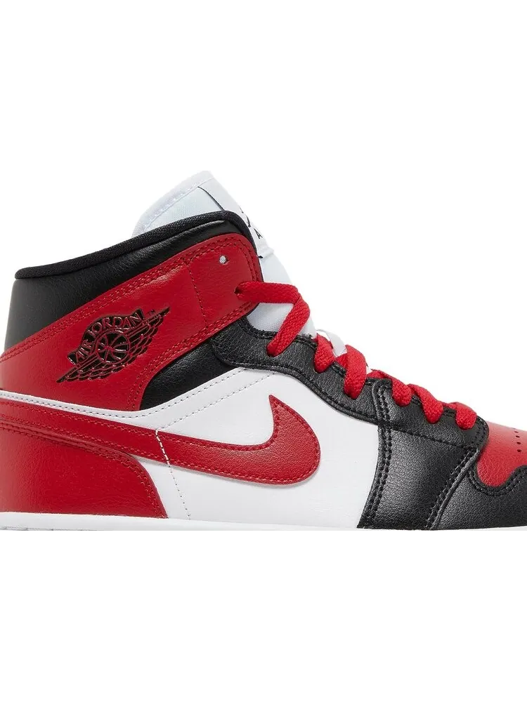 Кроссовки Wmns Air Jordan 1 Mid Alternate Bred Toe — изображение 2 из 8, красный