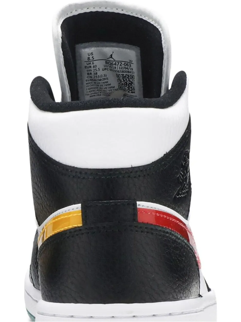 Кроссовки Wmns Air Jordan 1 Mid Alternate Swoosh — изображение 7 из 8, черный