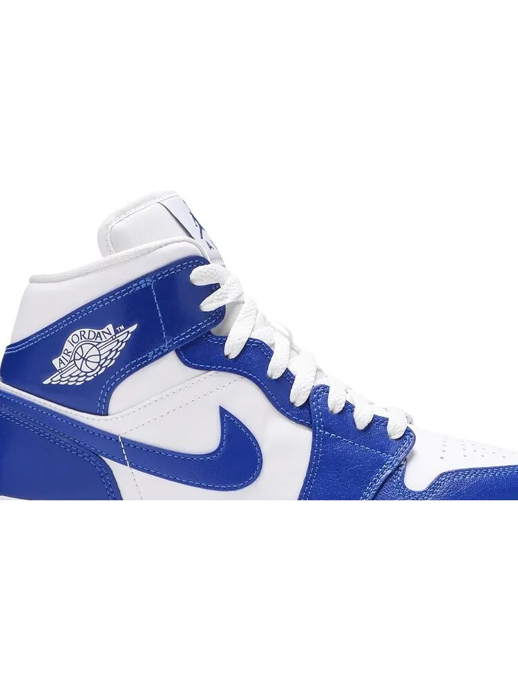 Кроссовки Wmns Air Jordan 1 Mid Kentucky Blue — изображение 2 из 8, синий