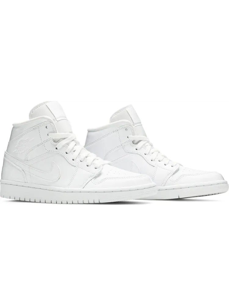 Кроссовки Wmns Air Jordan 1 Mid Patent Triple White — изображение 8 из 8, белый