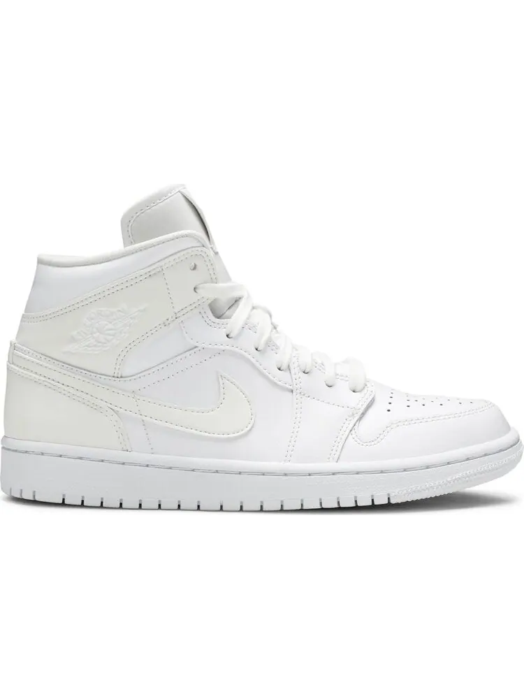 Кроссовки Wmns Air Jordan 1 Mid White Ivory — изображение 1 из 8, белый