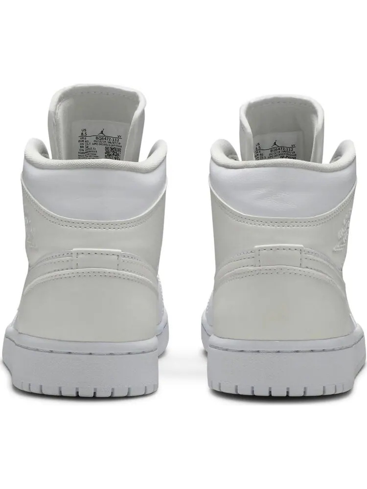 Кроссовки Wmns Air Jordan 1 Mid White Ivory — изображение 6 из 8, белый