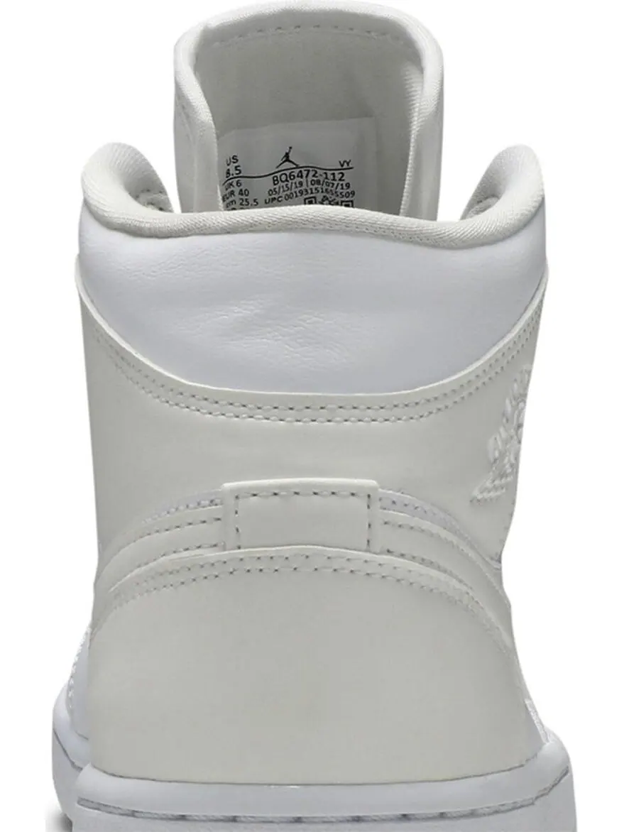 Кроссовки Wmns Air Jordan 1 Mid White Ivory — изображение 7 из 8, белый