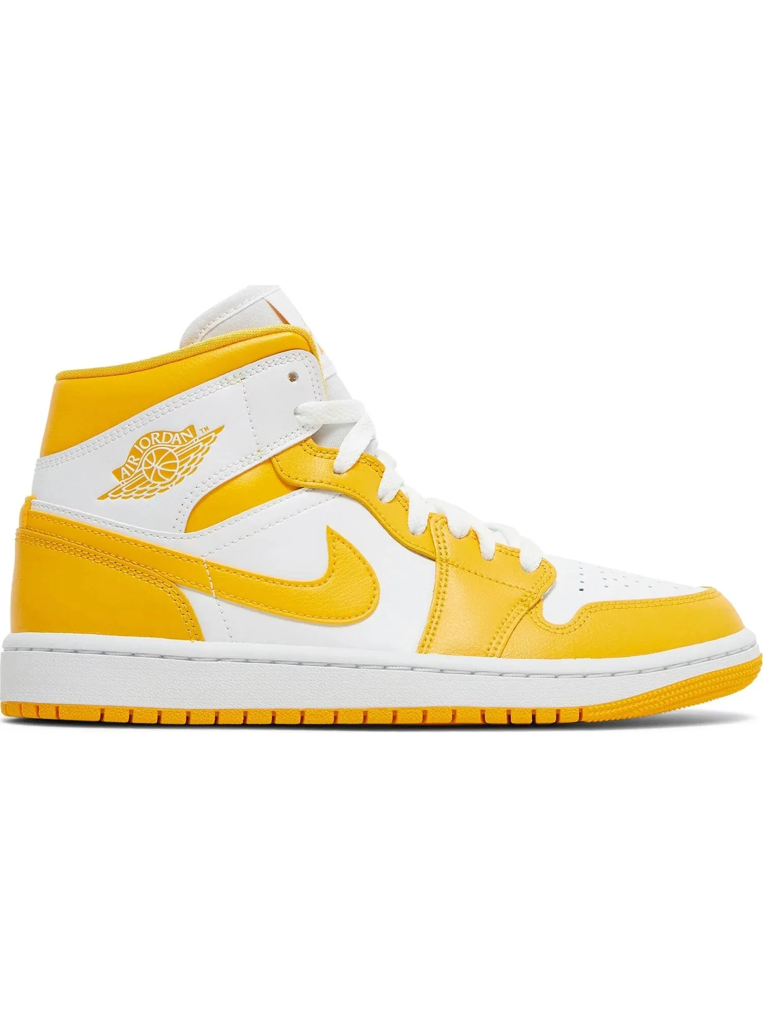 Кроссовки Nike Air Jordan Wmns Air 1 Mid — изображение 2 из 5, желтый/белый