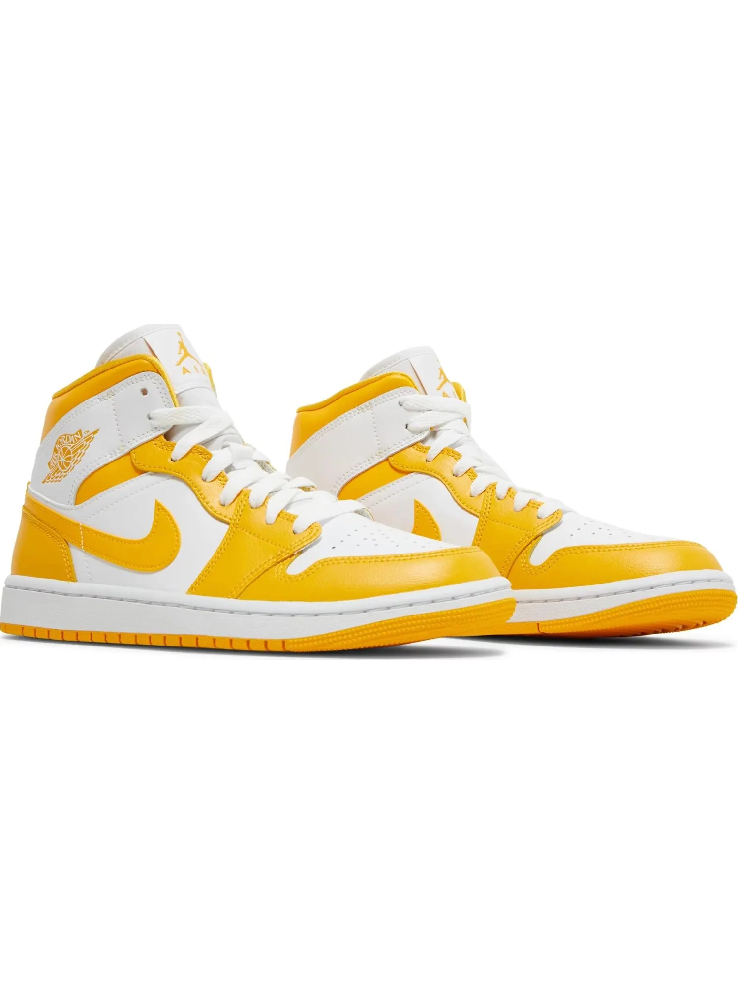 Кроссовки Nike Air Jordan Wmns Air 1 Mid — изображение 5 из 5, желтый/белый