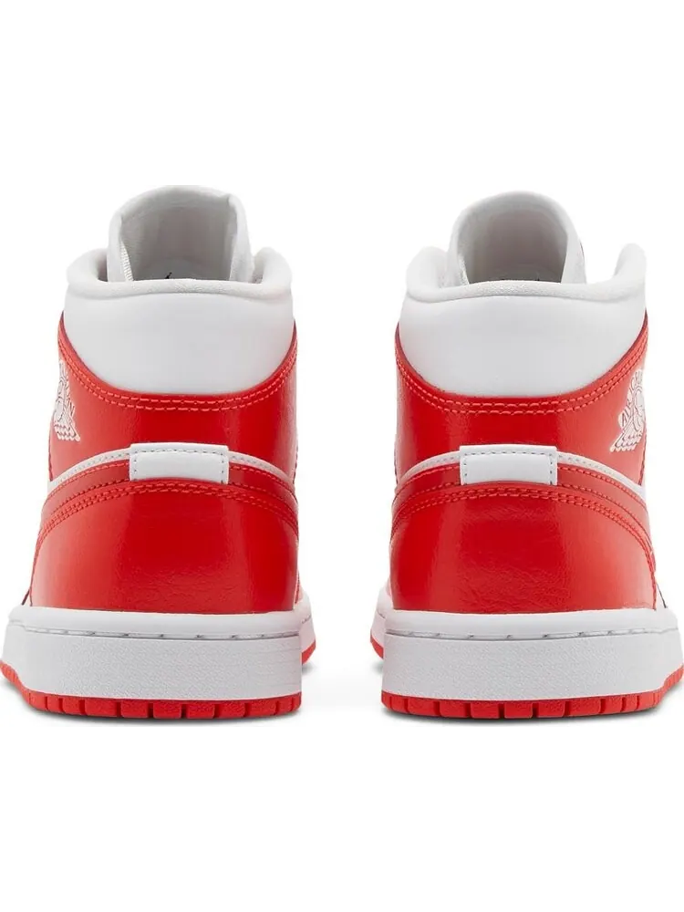 Кроссовки Wmns Air Jordan 1 Mid Habanero Red — изображение 6 из 8, оранжевый
