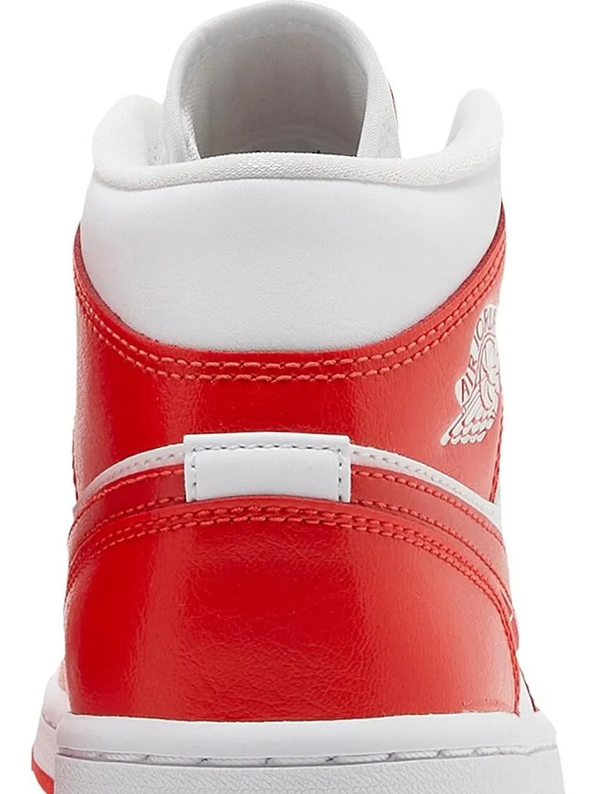 Кроссовки Wmns Air Jordan 1 Mid Habanero Red — изображение 7 из 8, оранжевый