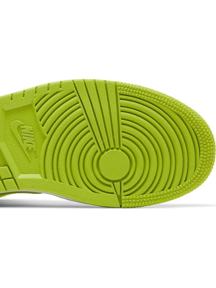 Кроссовки Wmns Air Jordan 1 Mid White Lime — изображение 5 из 8, белый
