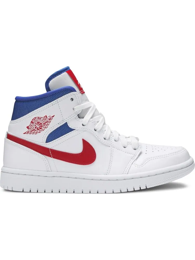 Кроссовки Wmns Air Jordan 1 Mid USA — изображение 1 из 8, белый