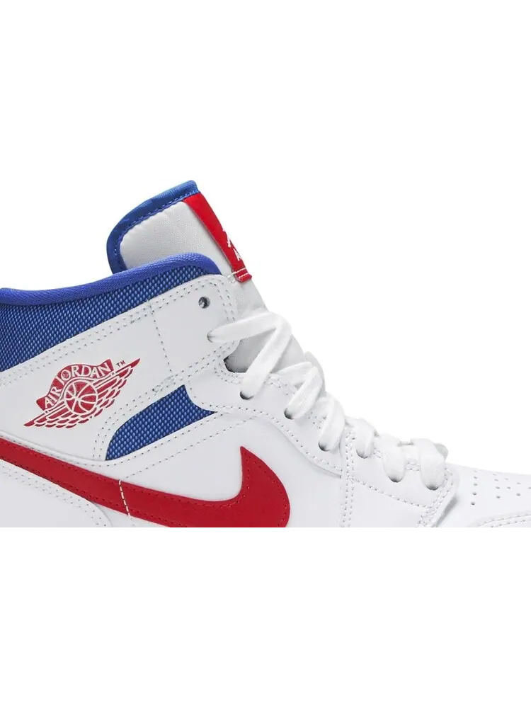 Кроссовки Wmns Air Jordan 1 Mid USA — изображение 2 из 8, белый