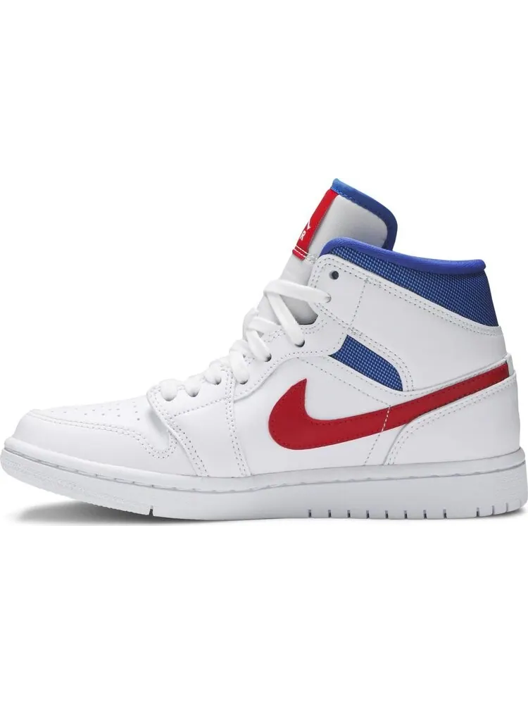 Кроссовки Wmns Air Jordan 1 Mid USA — изображение 3 из 8, белый
