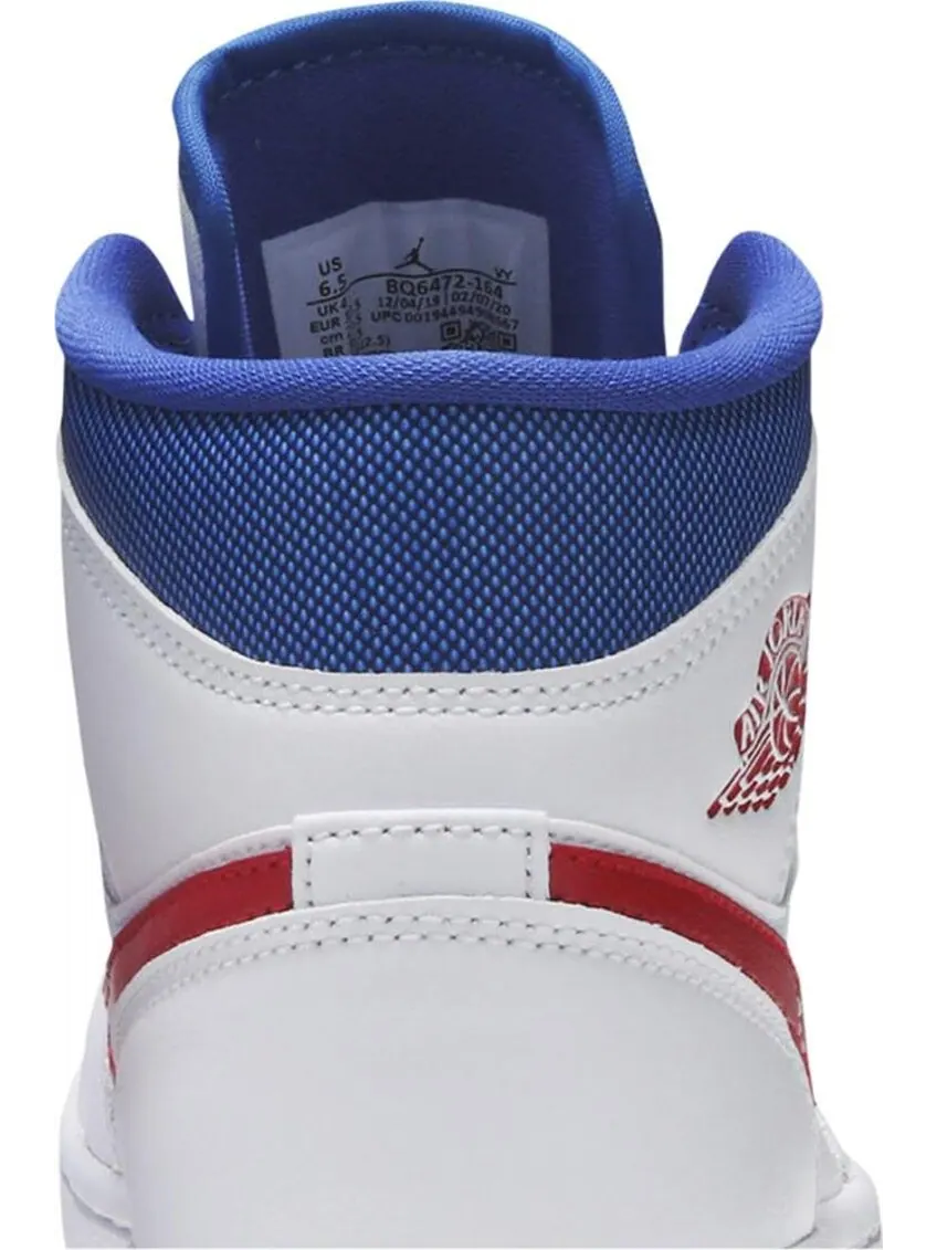Кроссовки Wmns Air Jordan 1 Mid USA — изображение 7 из 8, белый