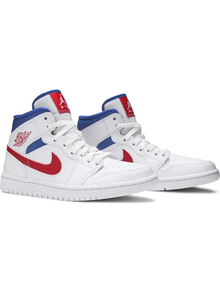 Кроссовки Wmns Air Jordan 1 Mid USA — изображение 8 из 8, белый
