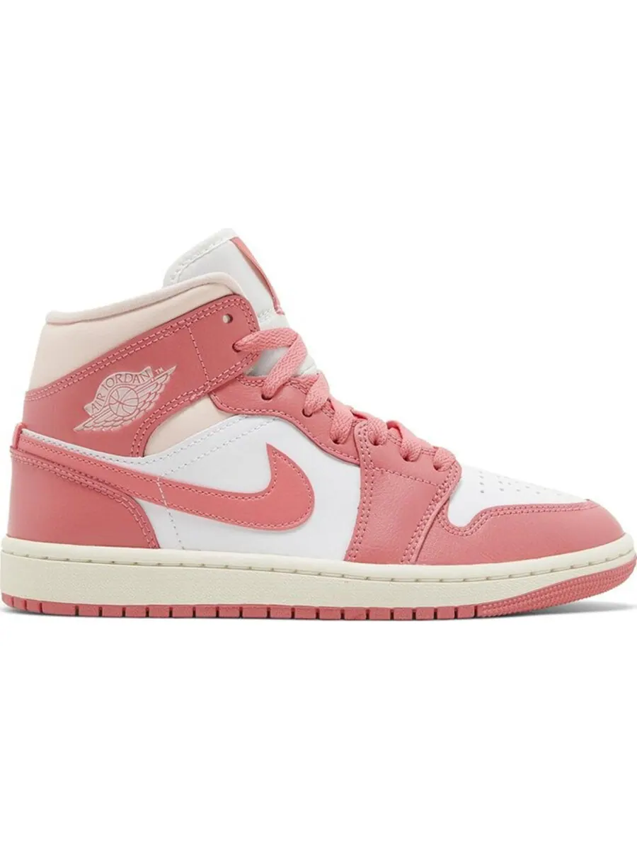 Кроссовки Nike Air Jordan 1 Mid 'Strawberries and Cream' — изображение 1 из 5, розовый/белый