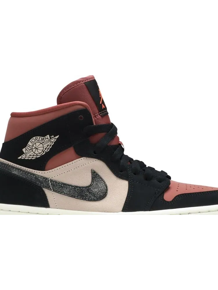 Кроссовки Wmns Air Jordan 1 Mid Canyon Rust — изображение 2 из 8, красный