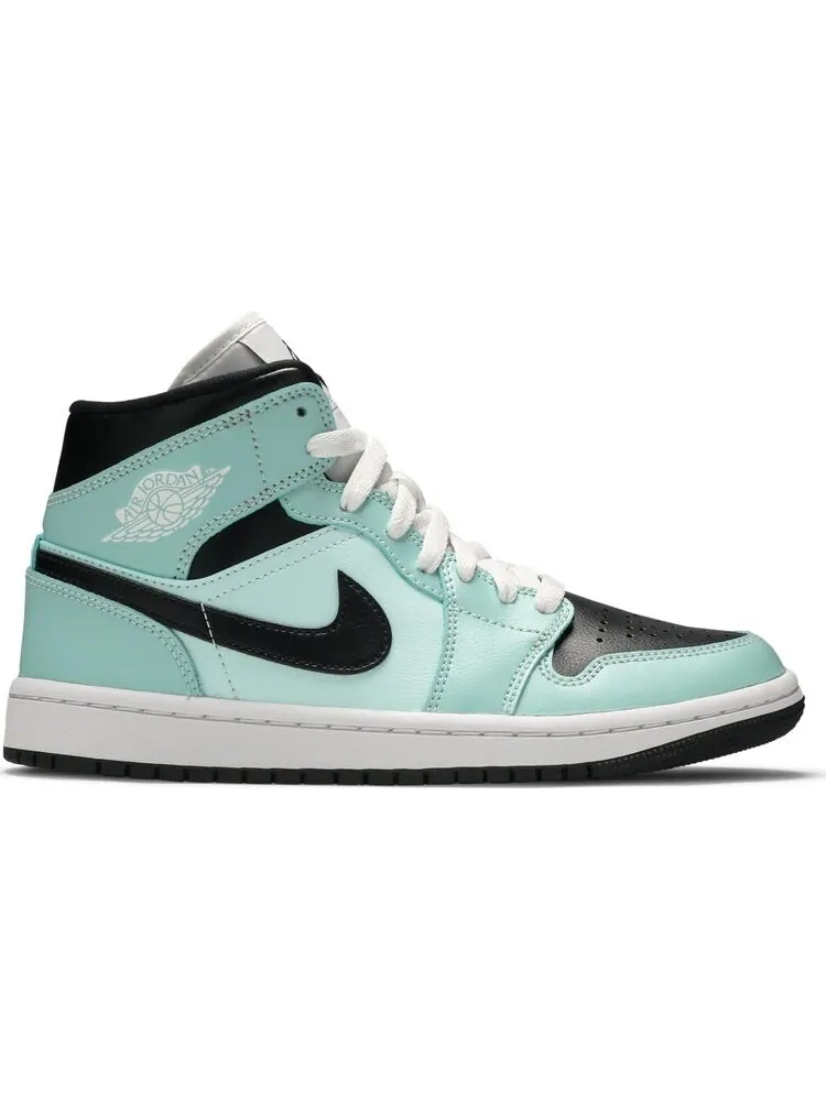 Кроссовки Wmns Air Jordan 1 Mid Aqua Black — изображение 1 из 8, синий