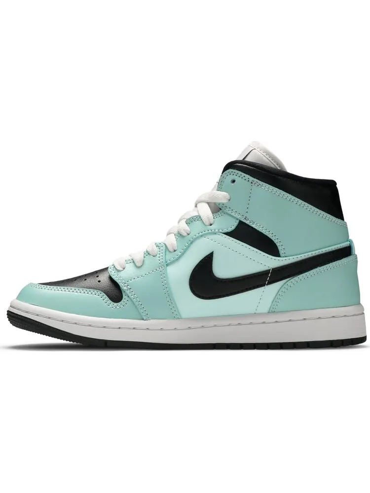 Кроссовки Wmns Air Jordan 1 Mid Aqua Black — изображение 3 из 8, синий