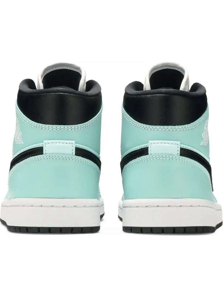 Кроссовки Wmns Air Jordan 1 Mid Aqua Black — изображение 6 из 8, синий