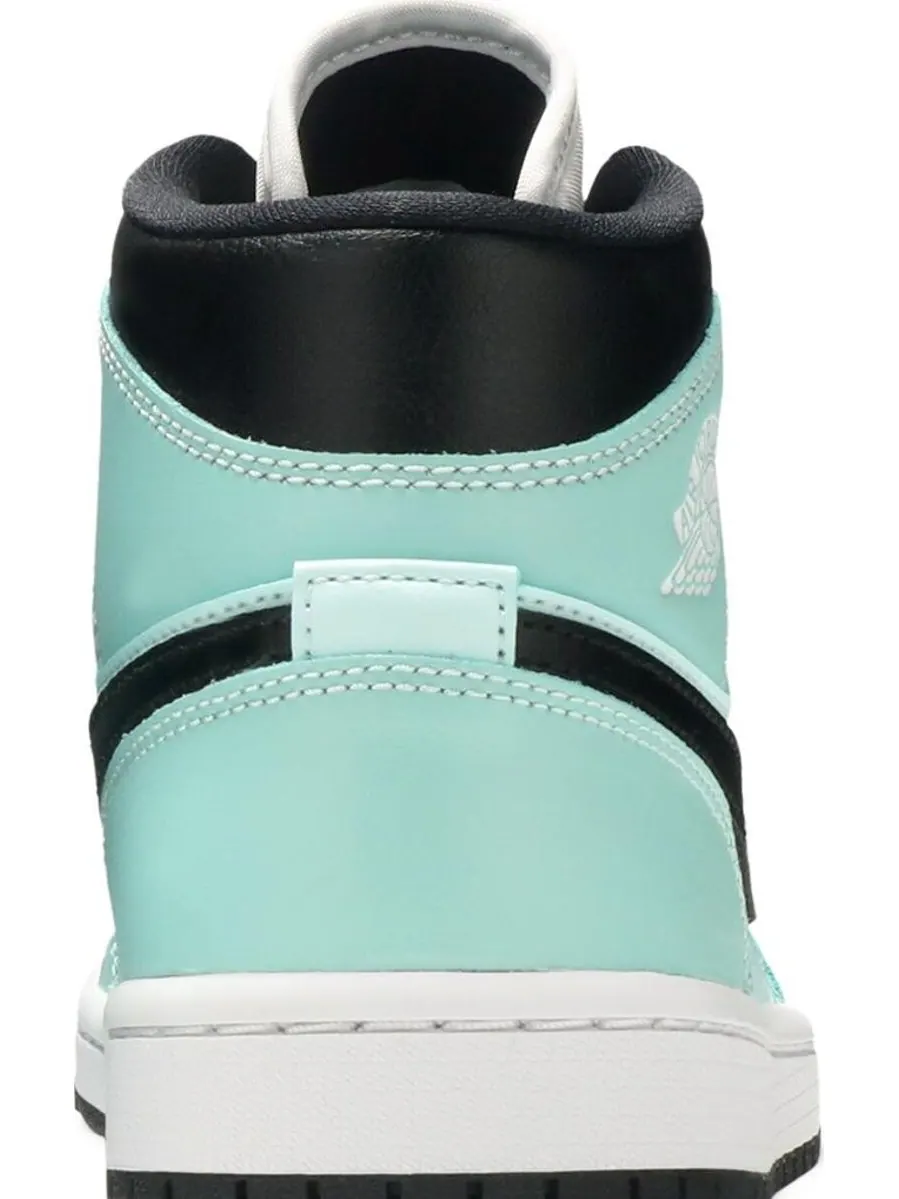 Кроссовки Wmns Air Jordan 1 Mid Aqua Black — изображение 7 из 8, синий