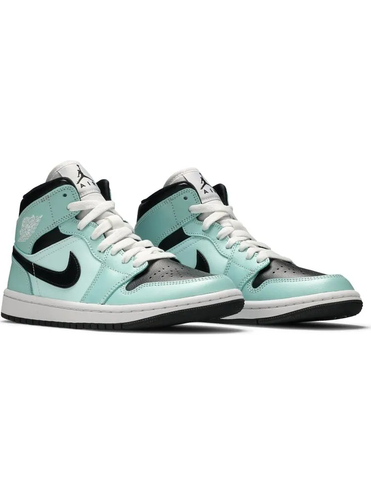 Кроссовки Wmns Air Jordan 1 Mid Aqua Black — изображение 8 из 8, синий