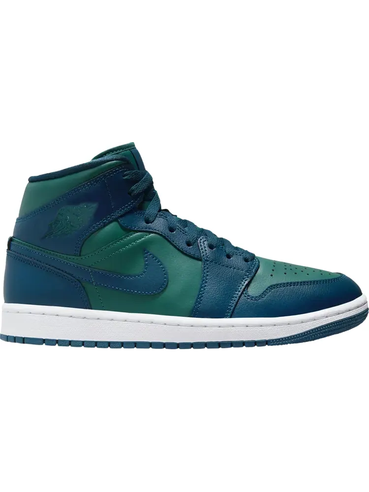 Кроссовки Wmns Air Jordan 1 Mid 'Teal French Blue' — изображение 1 из 1, бирюзовый