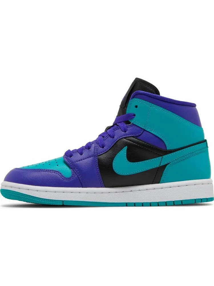 Кроссовки Wmns Air Jordan 1 Mid Black Grape — изображение 3 из 8, фиолетовый