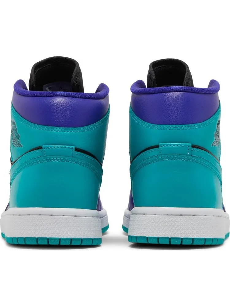 Кроссовки Wmns Air Jordan 1 Mid Black Grape — изображение 6 из 8, фиолетовый