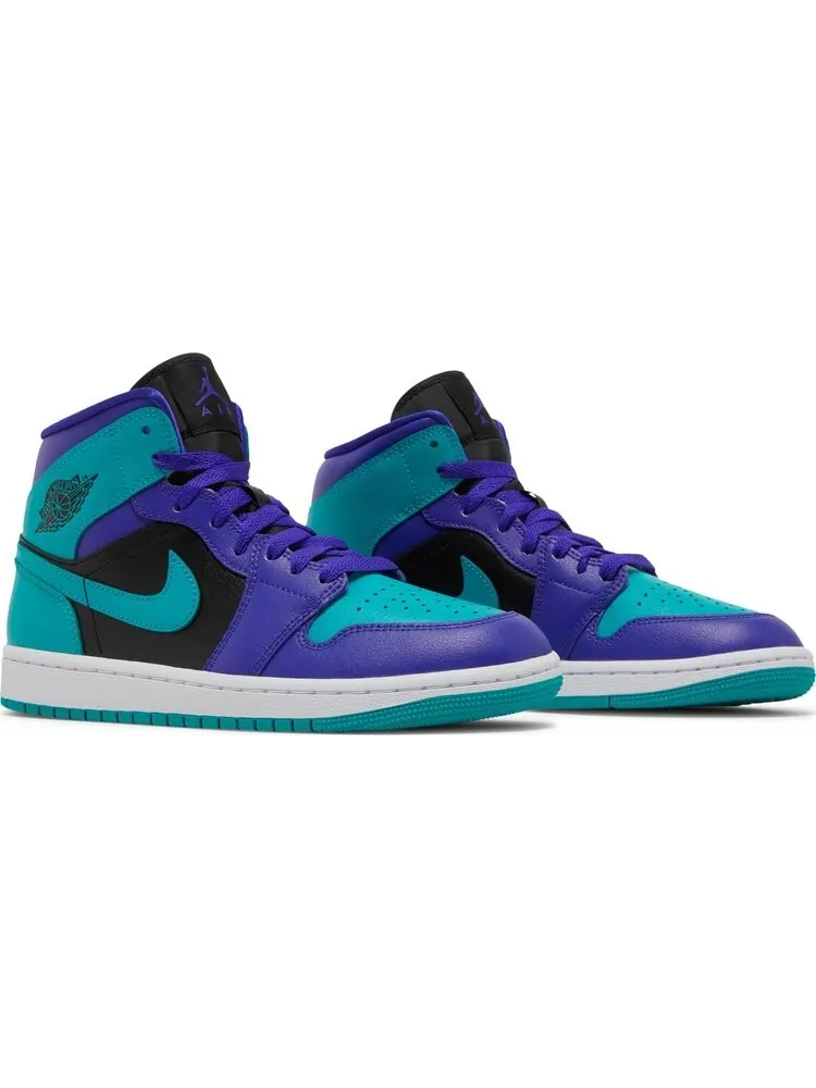 Кроссовки Wmns Air Jordan 1 Mid Black Grape — изображение 8 из 8, фиолетовый