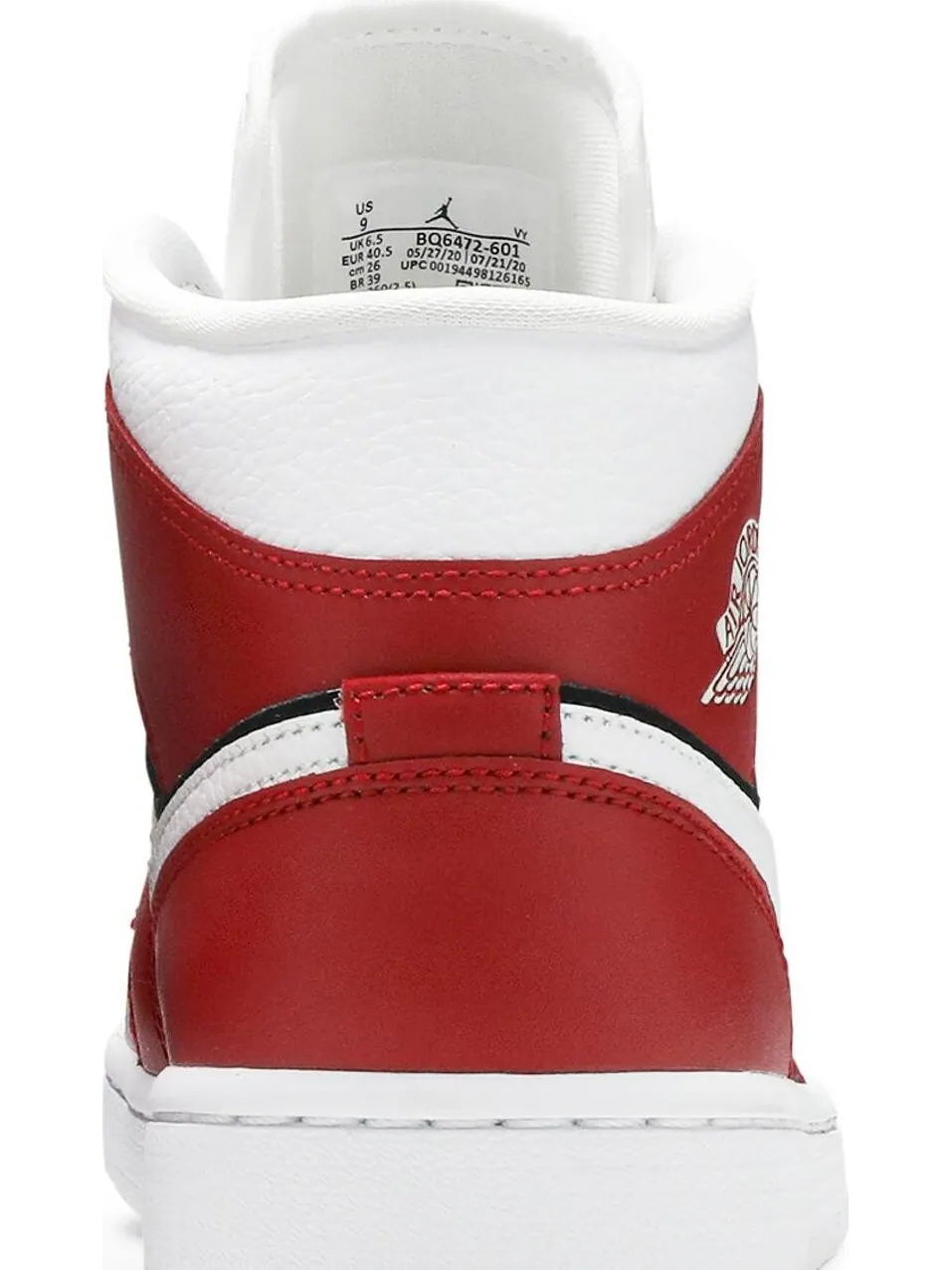 Кроссовки Wmns Air Jordan 1 Mid Gym Red Black — изображение 7 из 8, красный