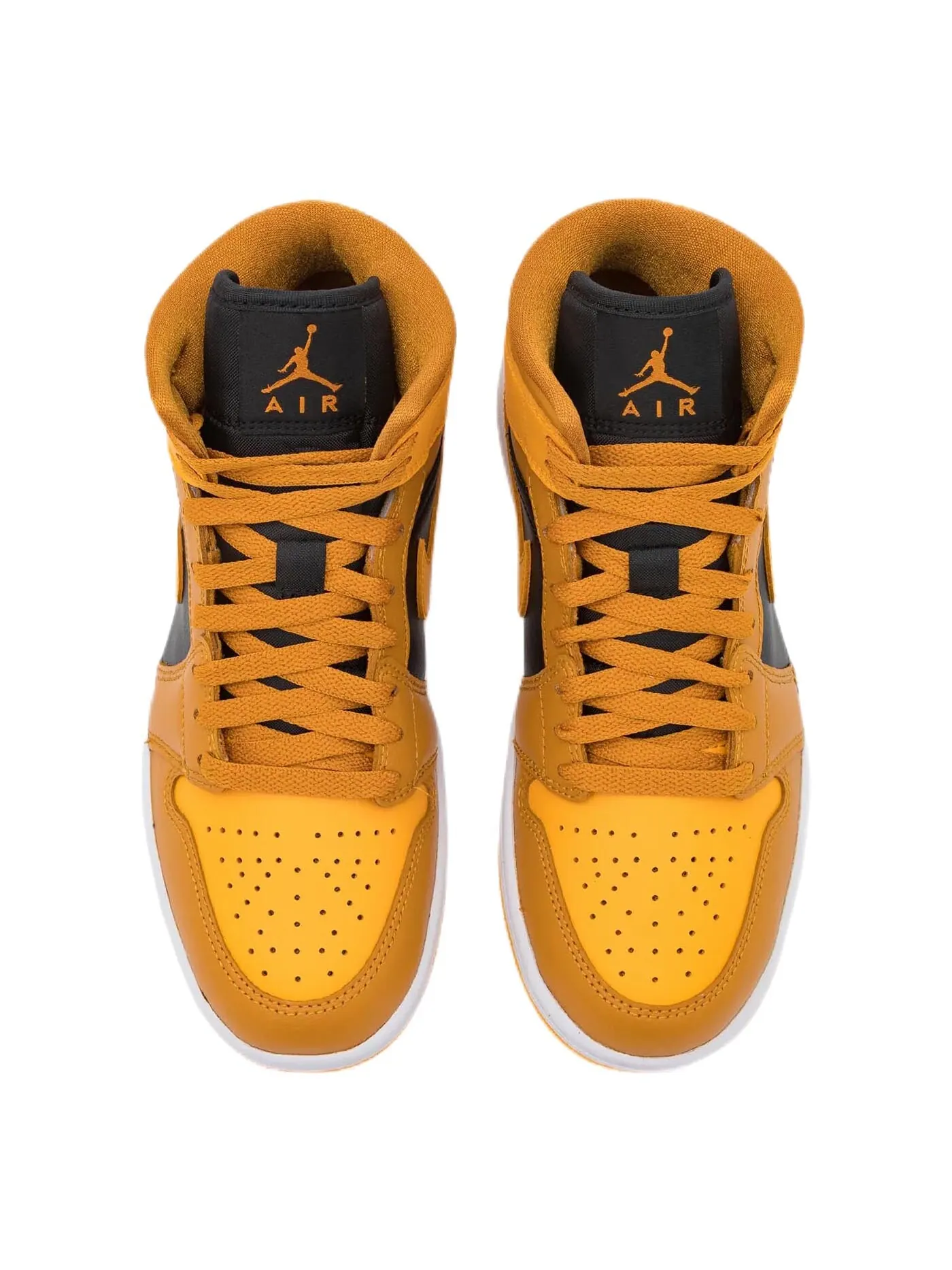 Женские кроссовки Nike Air Jordan 1 Mid — изображение 4 из 7, черный желтый