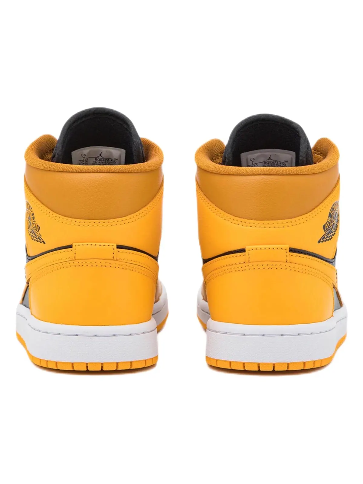Женские кроссовки Nike Air Jordan 1 Mid — изображение 5 из 7, черный желтый