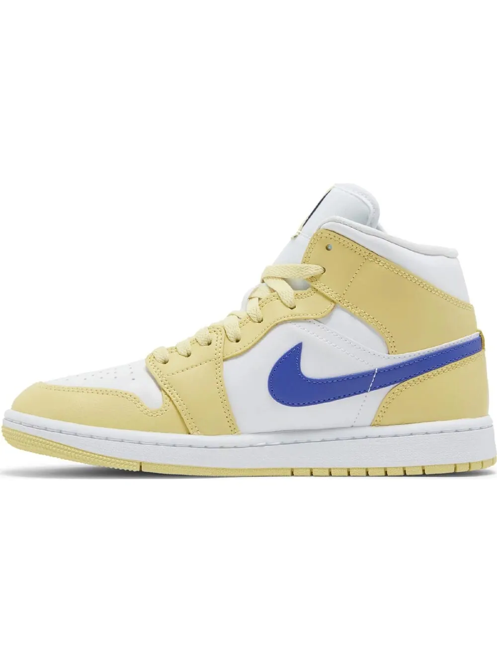 Кроссовки Nike Air Jordan Wmns Air 1 Mid — изображение 1 из 5, желтый/белый/синий