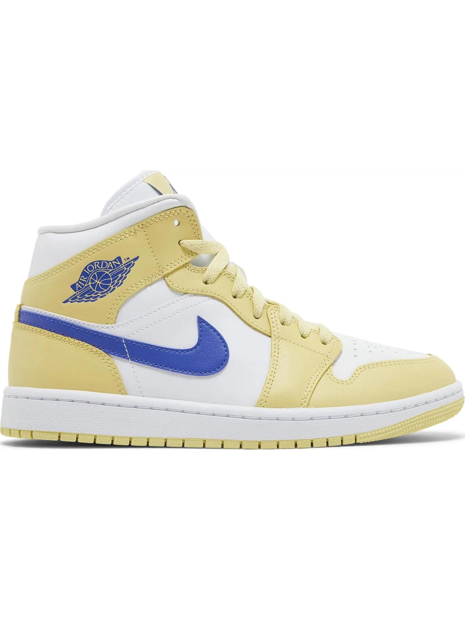 Кроссовки Nike Air Jordan Wmns Air 1 Mid — изображение 2 из 5, желтый/белый/синий