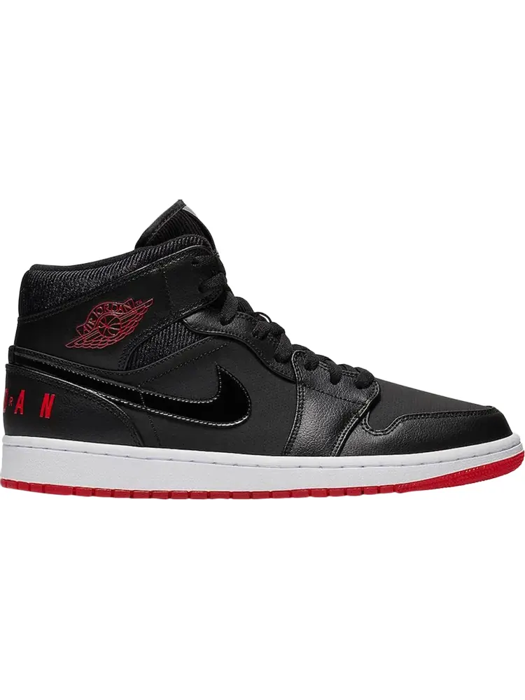 Кроссовки Air Jordan 1 Retro Mid Bred — изображение 1 из 1, черный