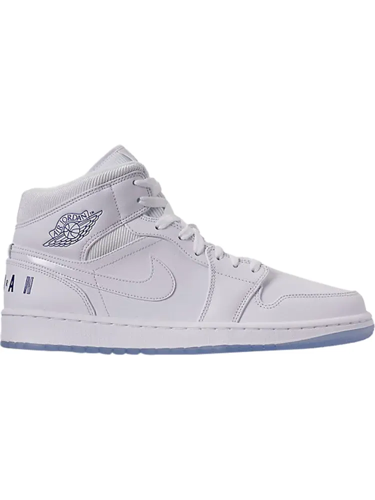 Кроссовки Air Jordan 1 Retro Mid White Concord — изображение 1 из 1, белый