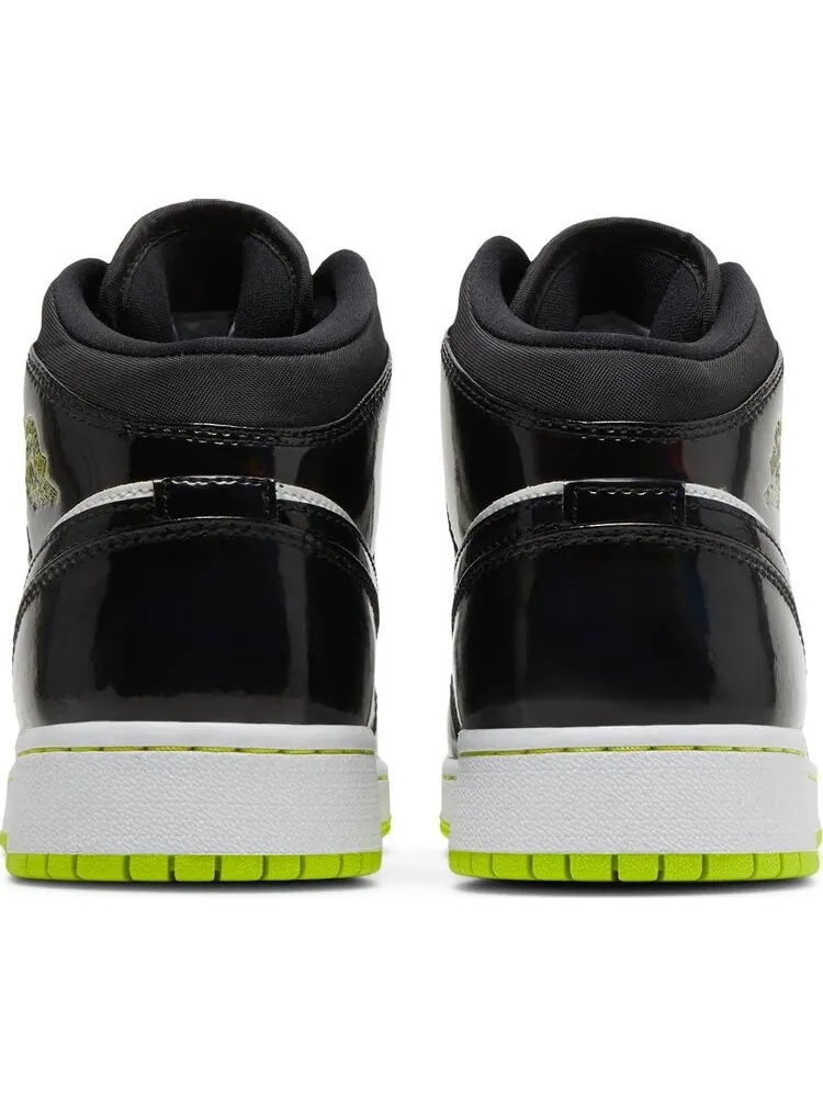Кроссовки Air Jordan 1 Mid SE GS Black Cyber — изображение 6 из 8, черный