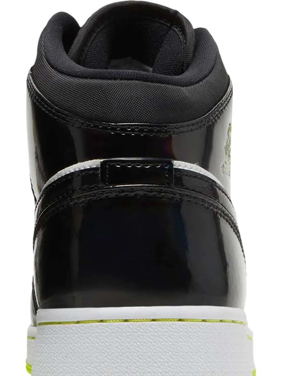 Кроссовки Air Jordan 1 Mid SE GS Black Cyber — изображение 7 из 8, черный