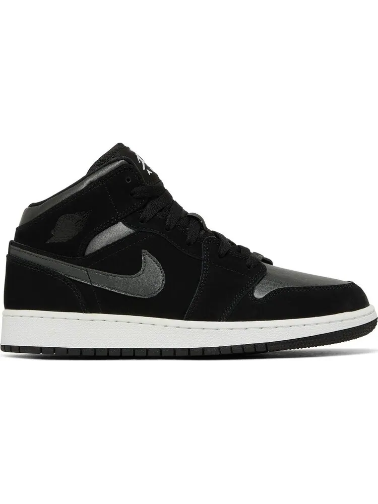 Кроссовки Air Jordan 1 Mid SE GS Black Anthracite — изображение 1 из 8, черный