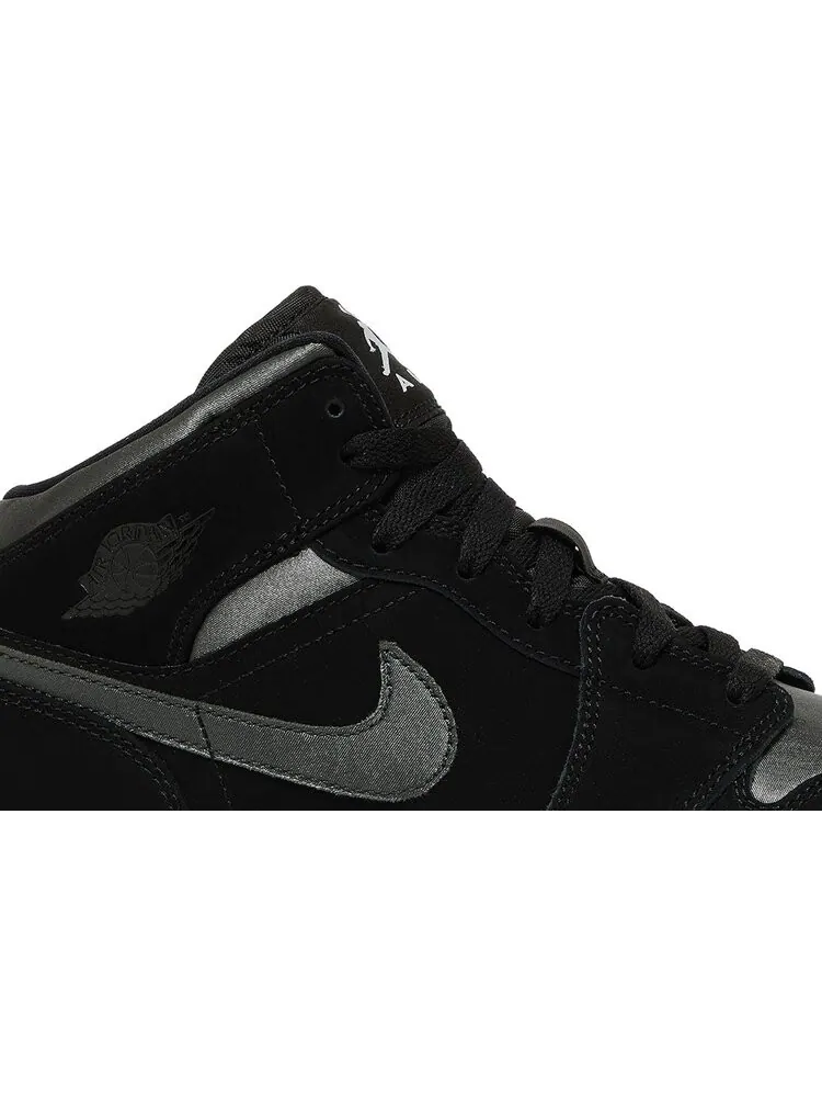 Кроссовки Air Jordan 1 Mid SE GS Black Anthracite — изображение 2 из 8, черный
