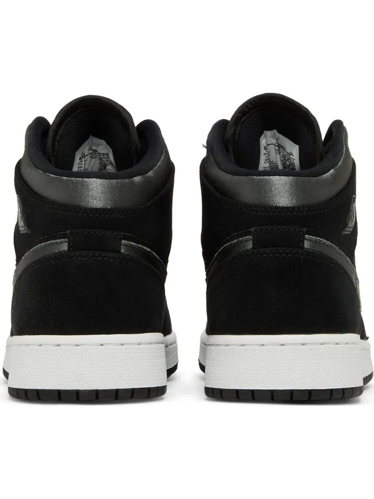 Кроссовки Air Jordan 1 Mid SE GS Black Anthracite — изображение 6 из 8, черный