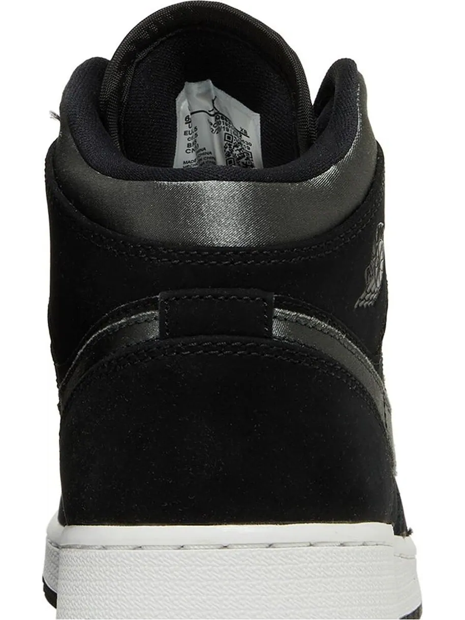 Кроссовки Air Jordan 1 Mid SE GS Black Anthracite — изображение 7 из 8, черный