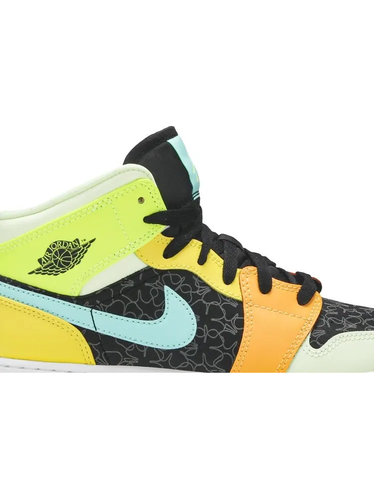 Кроссовки Air Jordan 1 Mid SE GS Clover — изображение 2 из 8, мульти