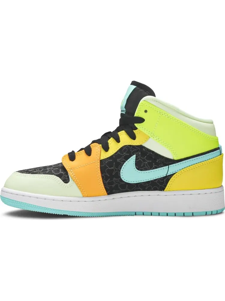 Кроссовки Air Jordan 1 Mid SE GS Clover — изображение 3 из 8, мульти