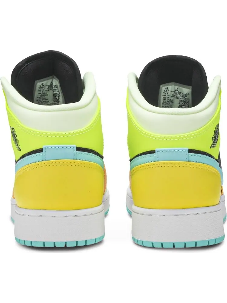 Кроссовки Air Jordan 1 Mid SE GS Clover — изображение 6 из 8, мульти